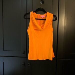 Banana Republic Vibrant Orange Cowl Neck Blouse